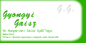 gyongyi gaisz business card